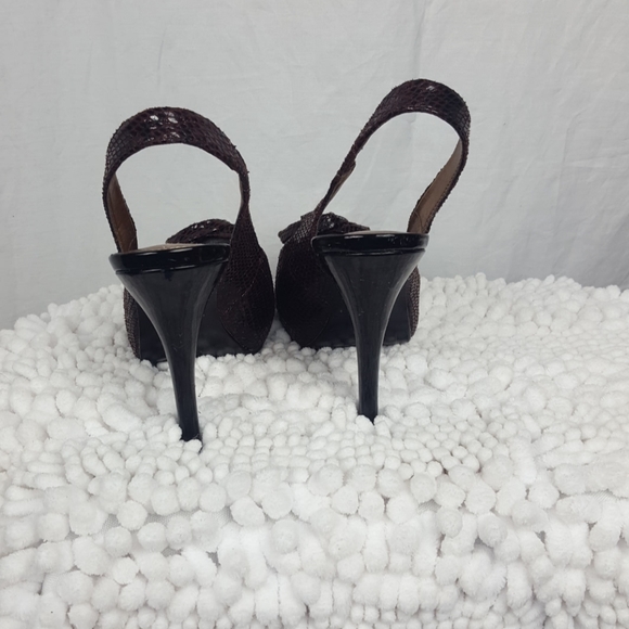 Kelly & Katie Sling Back Heels Blood Red Sz 7 - Picture 5 of 6